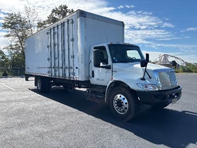 International MV607 Box Truck - 220HP, 6 Speed Automatic, Swing Door
