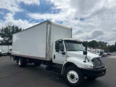 International MV607 Box Truck - 240HP, 6 Speed Automatic, Roll up Door