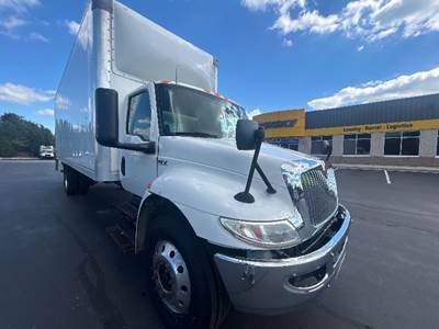 International MV607 Box Truck - 250HP, 6 Speed Automatic, Roll up Door