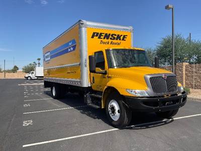 International MV607 Box Truck - 220HP, 6 Speed Automatic, Roll up Door