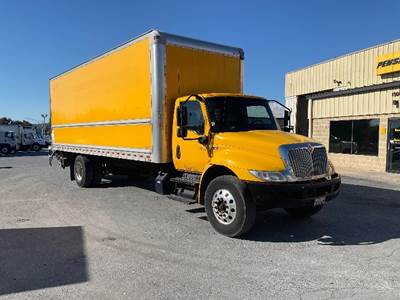 International MV607 Box Truck - 220HP, 7 Speed Automatic, Roll up Door