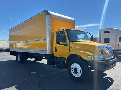 International MV607 Box Truck - 220HP, 6 Speed Automatic, Roll up Door