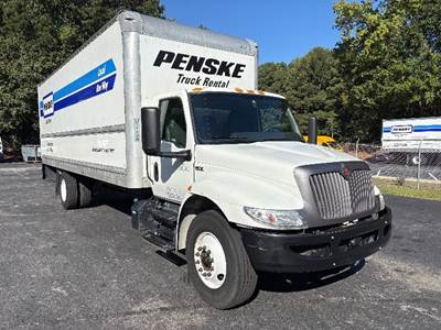 International MV607 Box Truck - 220HP, 6 Speed Automatic, Roll up Door