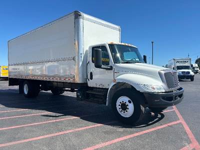 International MV607 Box Truck - 220HP, 6 Speed Automatic, Roll up Door