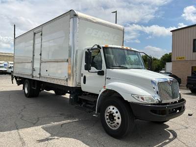 International MV607 Box Truck - 220HP, 7 Speed Automatic, Roll up Door