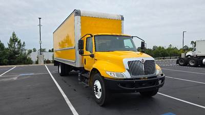International MV607 Box Truck - 220HP, 6 Speed Automatic, Roll up Door