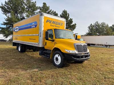 International MV607 Box Truck - 220HP, 6 Speed Automatic, Roll up Door