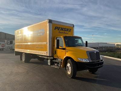 International MV607 Box Truck - 220HP, 6 Speed Automatic, Roll up Door
