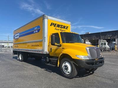 International MV607 Box Truck - 220HP, 6 Speed Automatic, Roll up Door