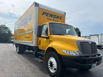 International MV607 Box Truck - 220HP, 6 Speed Automatic, Roll up Door