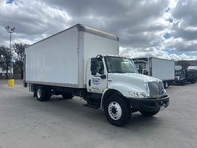 International MV607 Box Truck - 240HP, 6 Speed Automatic, Roll up Door