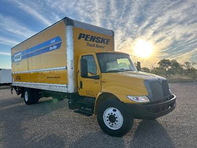 International MV607 Box Truck - 220HP, 6 Speed Automatic, Roll up Door