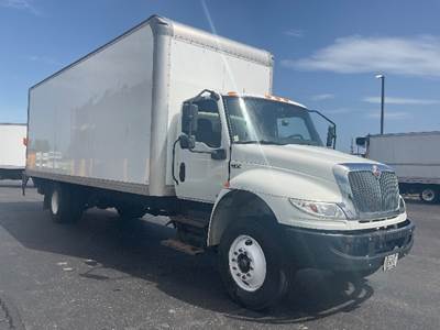 International MV607 Box Truck - 220HP, 6 Speed Automatic, Roll up Door