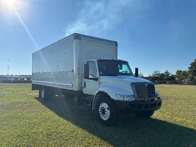 International MV607 Box Truck - 220HP, 6 Speed Automatic, Roll up Door