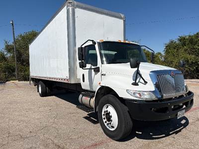 International MV607 Box Truck - 260HP, 6 Speed Automatic, Roll up Door