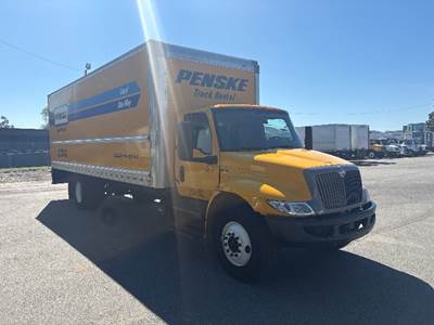 International MV607 Box Truck - 220HP, 6 Speed Automatic, Roll up Door