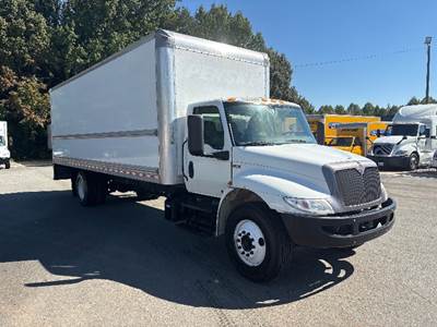 International MV607 Box Truck - 220HP, 6 Speed Automatic, Roll up Door