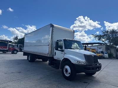 International MV607 Box Truck - 220HP, 6 Speed Automatic, Roll up Door