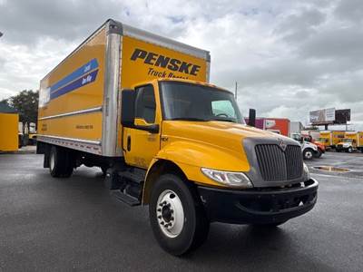 International MV607 Box Truck - 220HP, 6 Speed Automatic, Roll up Door