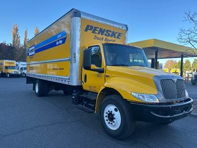International MV607 Box Truck - 220HP, 6 Speed Automatic, Roll up Door