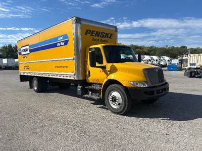 International MV607 Box Truck - 220HP, 6 Speed Automatic, Roll up Door