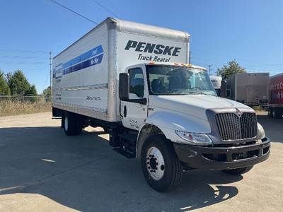 International MV607 Box Truck - 220HP, 6 Speed Automatic, Roll up Door