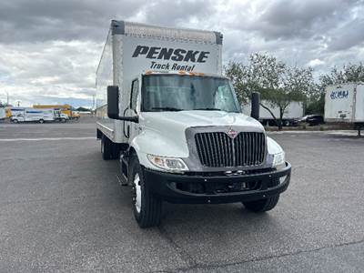 International MV607 Box Truck - 220HP, 6 Speed Automatic, Roll up Door