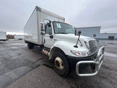 International MV607 Box Truck - 250HP, 6 Speed Automatic, Roll up Door