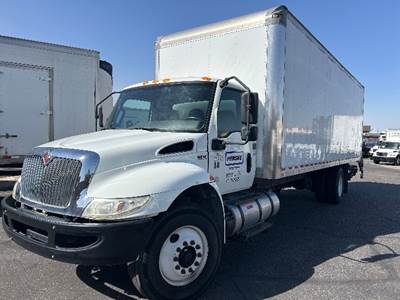 International MV607 Box Truck - 220HP, 6 Speed Automatic, Roll up Door