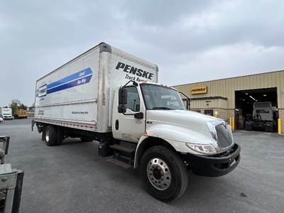 International MV607 Box Truck - 220HP, 6 Speed Automatic, Roll up Door