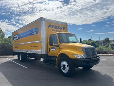 International MV607 Box Truck - 220HP, 6 Speed Automatic, Roll up Door