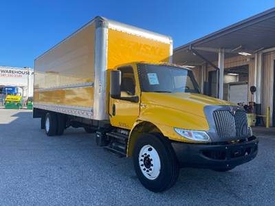 International MV607 Box Truck - 220HP, 6 Speed Automatic, Roll up Door