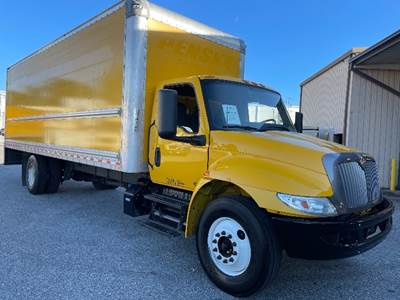 International MV607 Box Truck - 220HP, 6 Speed Automatic, Roll up Door