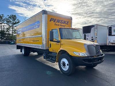 International MV607 Box Truck - 220HP, 6 Speed Automatic, Roll up Door