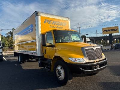 International MV607 Box Truck - 220HP, 6 Speed Automatic, Roll up Door