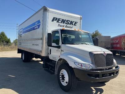 International MV607 Box Truck - 220HP, 6 Speed Automatic, Roll up Door