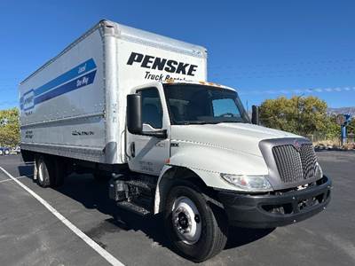 International MV607 Box Truck - 220HP, 6 Speed Automatic, Roll up Door