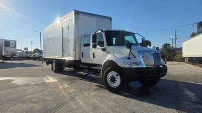 International MV607 Box Truck - 220HP, 7 Speed Automatic, Roll up Door