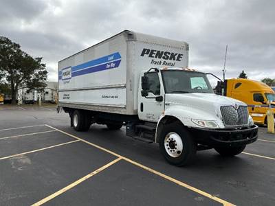 International MV607 Box Truck - 220HP, 6 Speed Automatic, Roll up Door