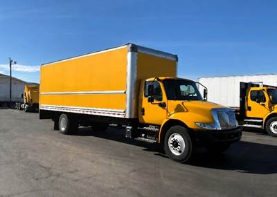 International MV607 Box Truck - 220HP, 6 Speed Automatic, Roll up Door