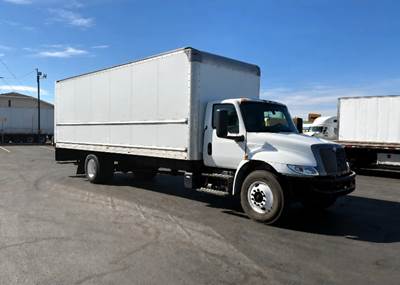 International MV607 Box Truck - 220HP, 6 Speed Automatic, Roll up Door
