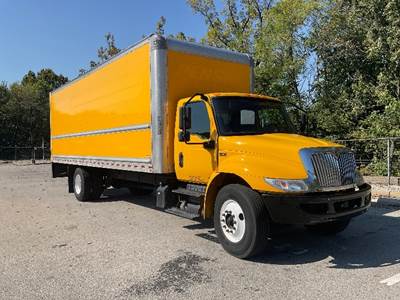 International MV607 Box Truck - 220HP, 6 Speed Automatic, Roll up Door