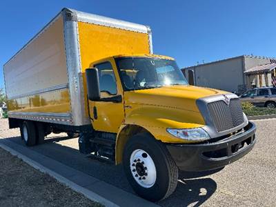International MV607 Box Truck - 220HP, 6 Speed Automatic, Roll up Door