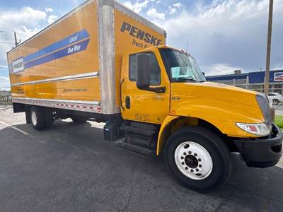 International MV607 Box Truck - 220HP, 6 Speed Automatic, Roll up Door