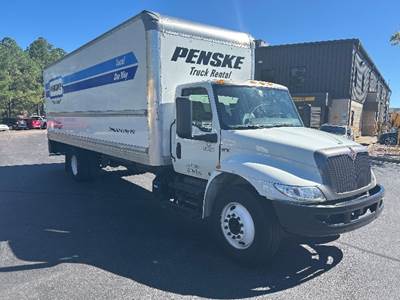 International MV607 Box Truck - 220HP, 6 Speed Automatic, Roll up Door
