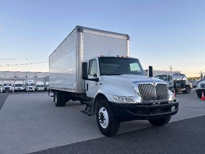 International MV607 Box Truck - 220HP, 6 Speed Automatic, Roll up Door