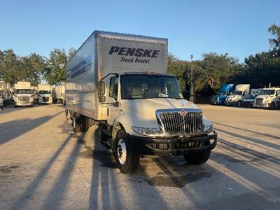 International MV607 Box Truck - 220HP, 6 Speed Automatic, Roll up Door