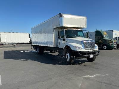 International MV607 Box Truck - 240HP, 7 Speed Automatic, Roll up Door