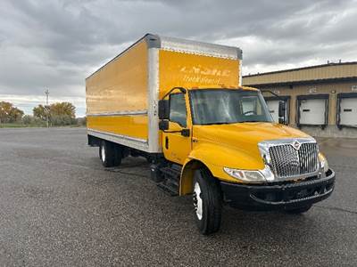 International MV607 Box Truck - 220HP, 6 Speed Automatic, Roll up Door