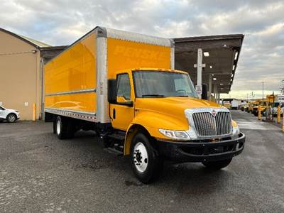 International MV607 Box Truck - 220HP, 6 Speed Automatic, Roll up Door